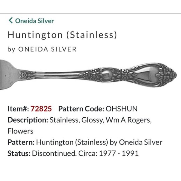 Oneida Silver WM A Rogers Huntington Stainless Slotted Serving Spoon Glossy Fini - Picture 1 of 4